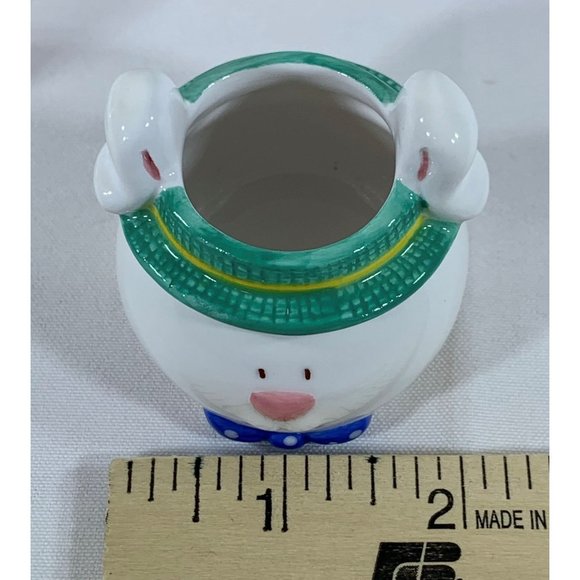 Vintage Russ Berrie Bunny Votive Set Candles Porcelain Easter Rabbit #14318C1 - Picture 7 of 9